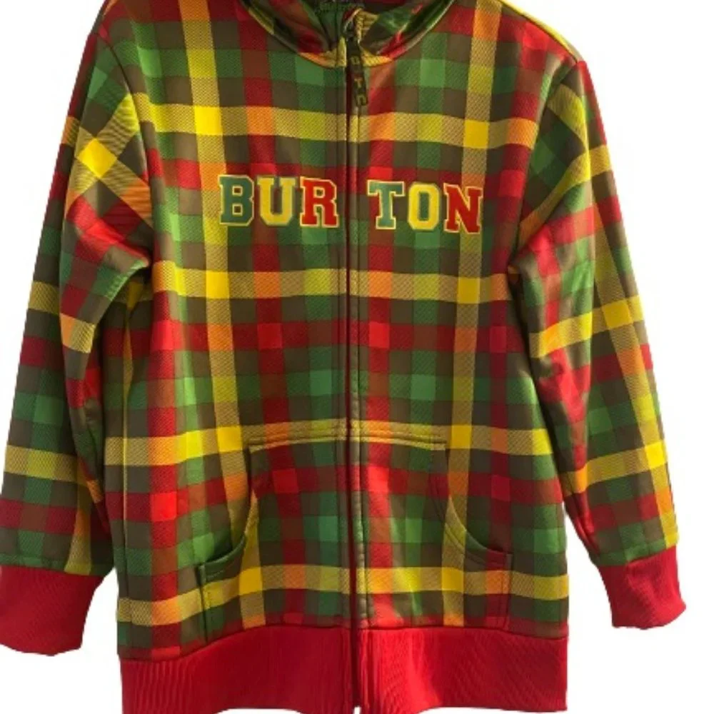 BURTON DRYRIDE BOYS BONDED FLEECE HOODED MULTICOLOR LONG SLEEVEJACKETSz L(14/16)